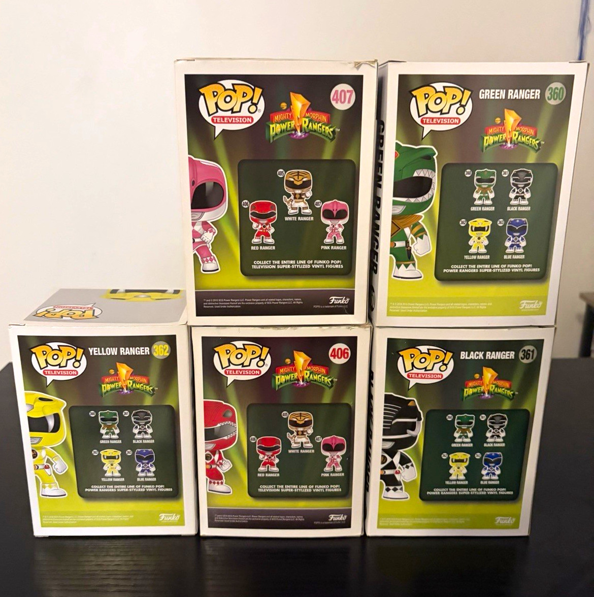 Funko Pop Mighty Morphin Power Rangers Mixed Lot Pink Green Yellow Black White Funko Pop Mighty Morphin Power Rangers Mixed Lot Pink Green Yellow Black White