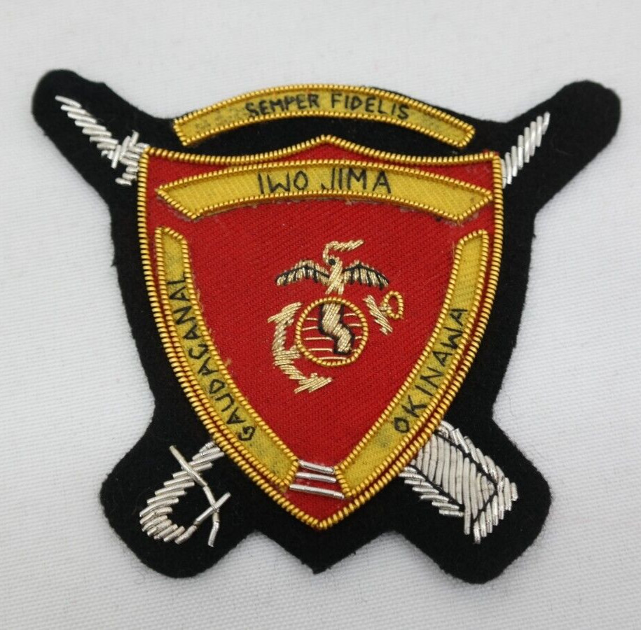 Vintage Marine Corps Iwo Jima Guadacanal Okinawa Semper Fidelis Bullion Patch Vintage Marine Corps Iwo Jima Guadacanal Okinawa Semper Fidelis Bullion Patch