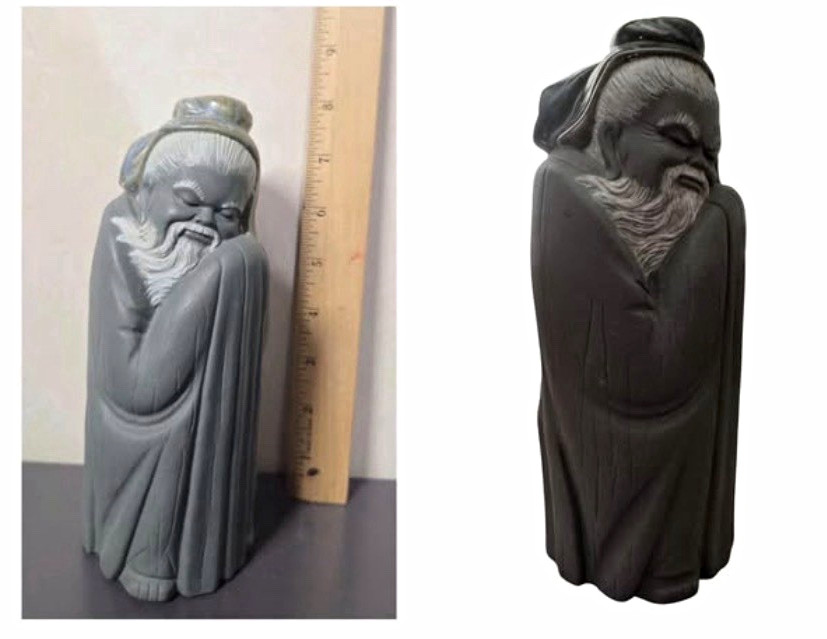 Lladro - Vintage 1974 - Retired 2056 & 2057 Tall & Short Chinese Monk Figures Lladro - Vintage 1974 - Retired 2056 & 2057 Tall & Short Chinese Monk Figures