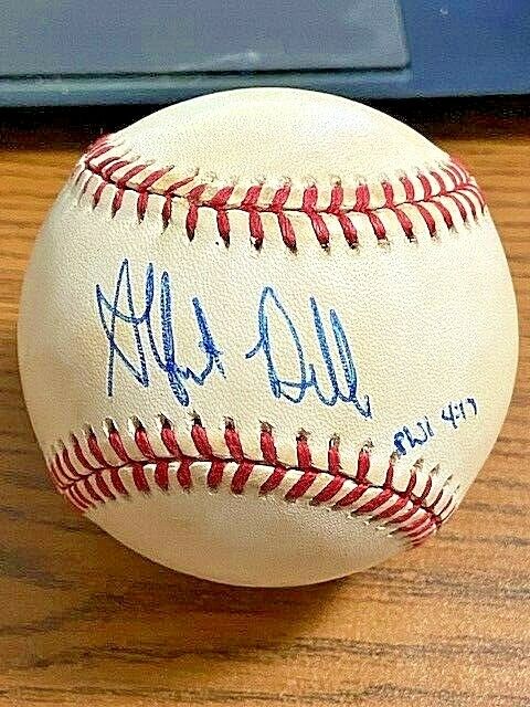 ALBERT BELLE SIGNED AUTOGRAPHED OAL BASEBALL  Indians, White Sox, Orioles