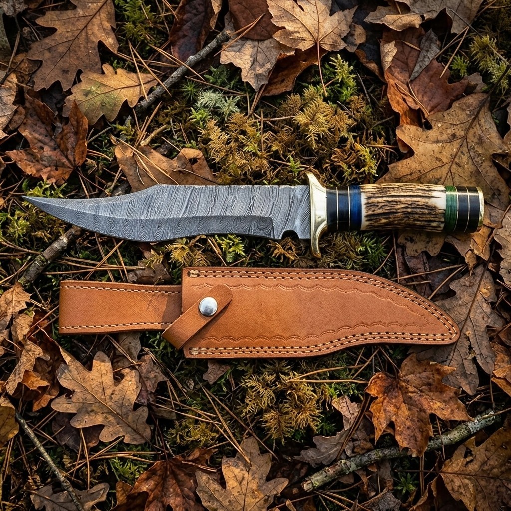 14” Custom HANDMADE FORGED DAMASCUS Steel Hunting Knife Handle Camping EDC Knife 14” Custom HANDMADE FORGED DAMASCUS Steel Hunting Knife Handle Camping EDC Knife
