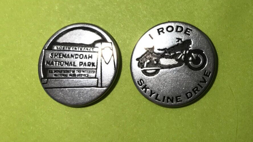 Shenandoah National Park Skyline Drive Motorcycle Token Shenandoah National Park Skyline Drive Motorcycle Token