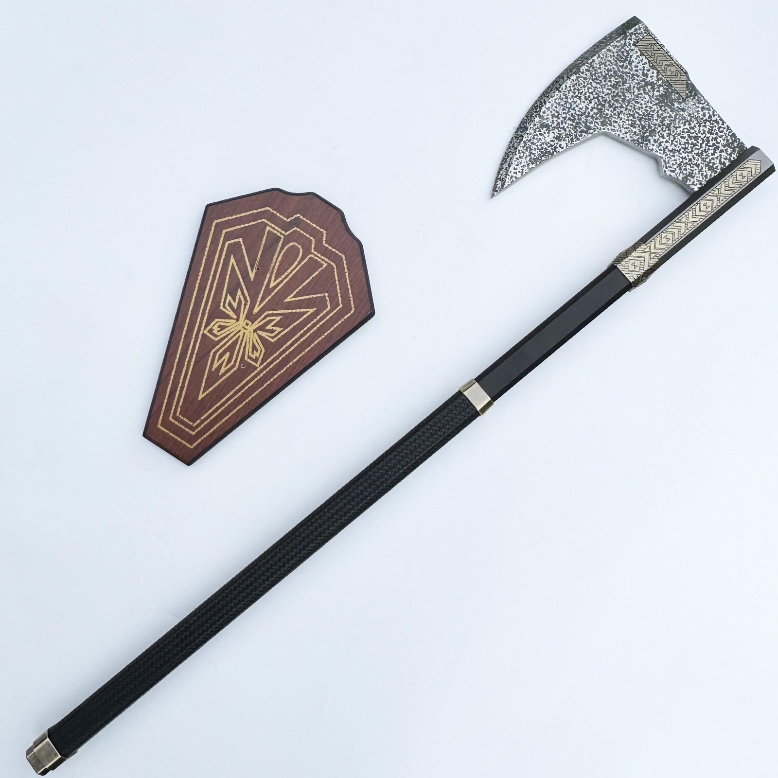 86.6cm Full‑Metal Fantasy Axe, Non‑Sharp Decorative Prop for Cosplay,Collection.