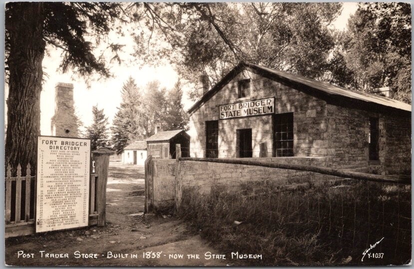 c1940s FORT BRIDGER, Wyoming RPPC Postcard 
