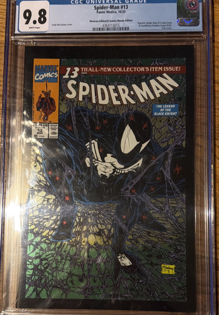 Spider-Man #13 CGC 9.8 Todd McFarlane Black Suit Panini Mexico 2023 Variant