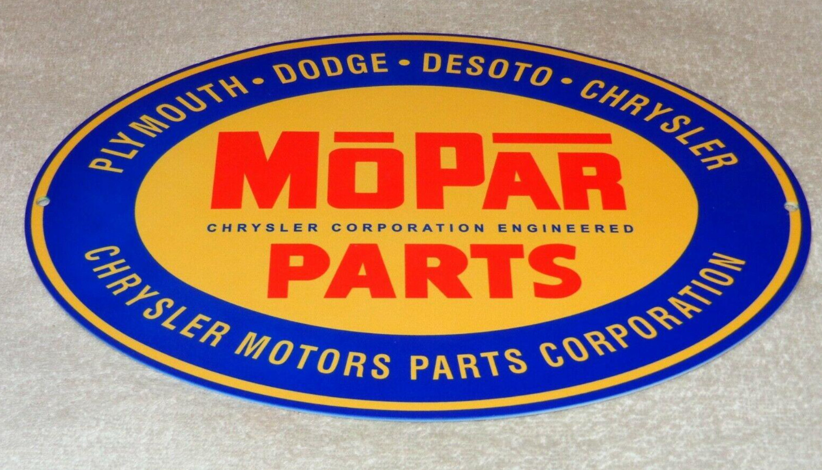 VINTAGE MOPAR PARTS CHRYSLER DODGE PLYMOUTH 1\' METAL CAR TRUCK GASOLINE OIL SIGN VINTAGE MOPAR PARTS CHRYSLER DODGE PLYMOUTH 1\' METAL CAR TRUCK GASOLINE OIL SIGN