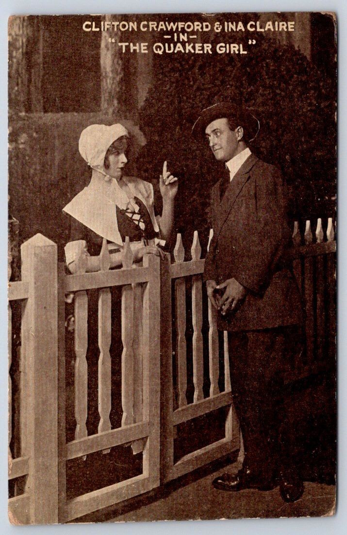 Antique the Quaker Girl Musical Comedy Ina Claire Clifton Crawford