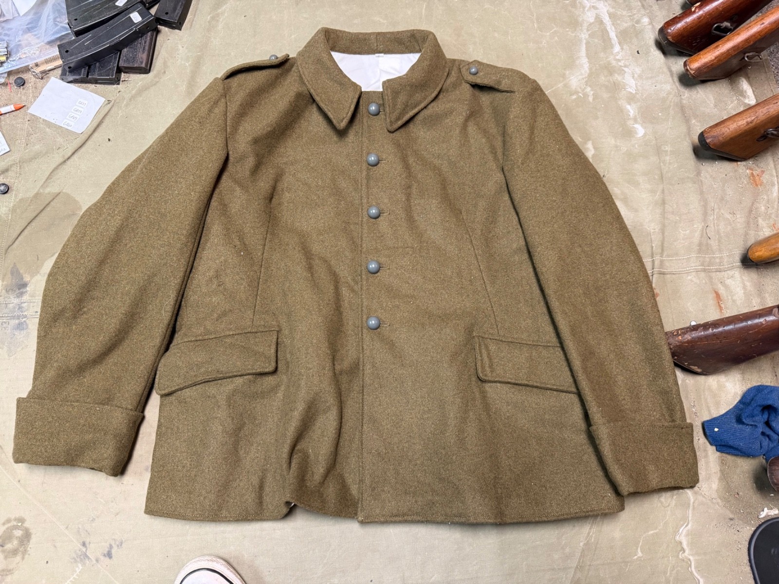 WWII FRENCH M1935 INFANTRY COMBAT FIELD WOOL TUNIC-2XLARGE 50R WWII FRENCH M1935 INFANTRY COMBAT FIELD WOOL TUNIC-2XLARGE 50R