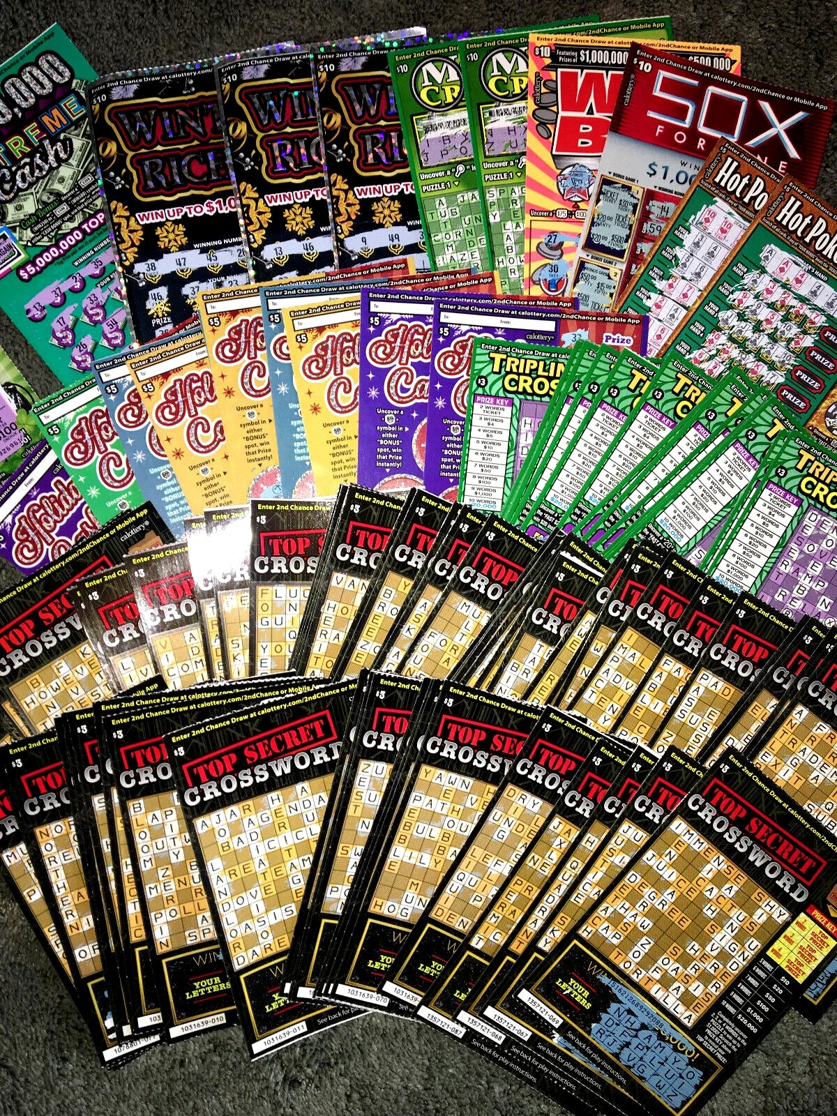 CA Lottery Scratch Off Ticket CALIFORNIA NonWinning 2022 Losing Lotto Scratchers