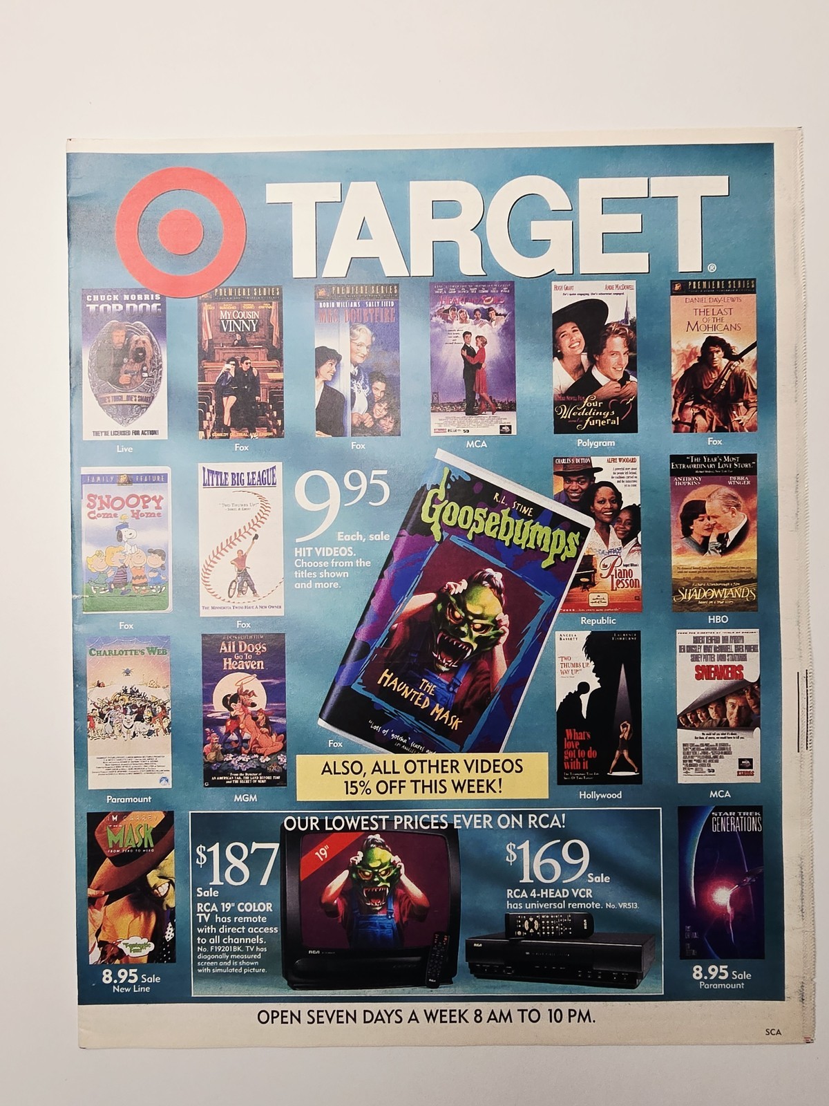 1996 Target Goosebumps Haunted Mask VHS R L Stine Horror Circular Catalog 1996 Target Goosebumps Haunted Mask VHS R L Stine Horror Circular Catalog
