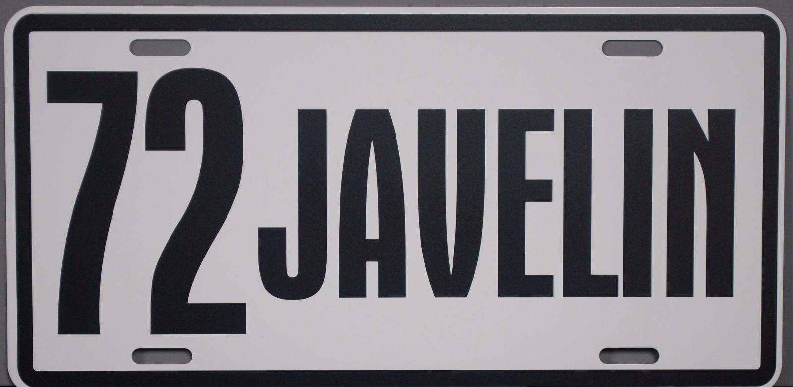 1972 72 JAVELIN METAL LICENSE PLATE AMERICAN MOTORS AMC AMX 390