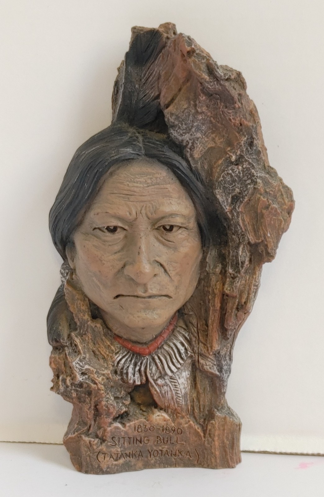 Sitting Bull 1830-1890 Avery Creations Resin Sculpture Figure Head Bust 6 Sitting Bull 1830-1890 Avery Creations Resin Sculpture Figure Head Bust 6