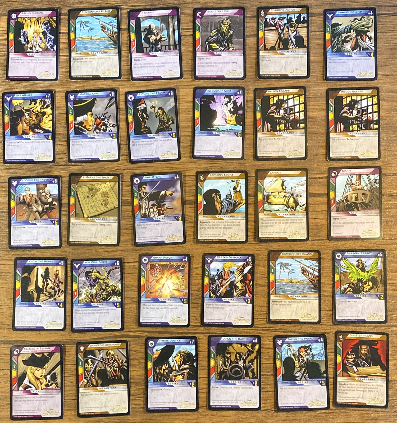 Lot of (30) 2006 Upper Deck Disney Pirates of the Caribbean TCG Cards - RARE📈