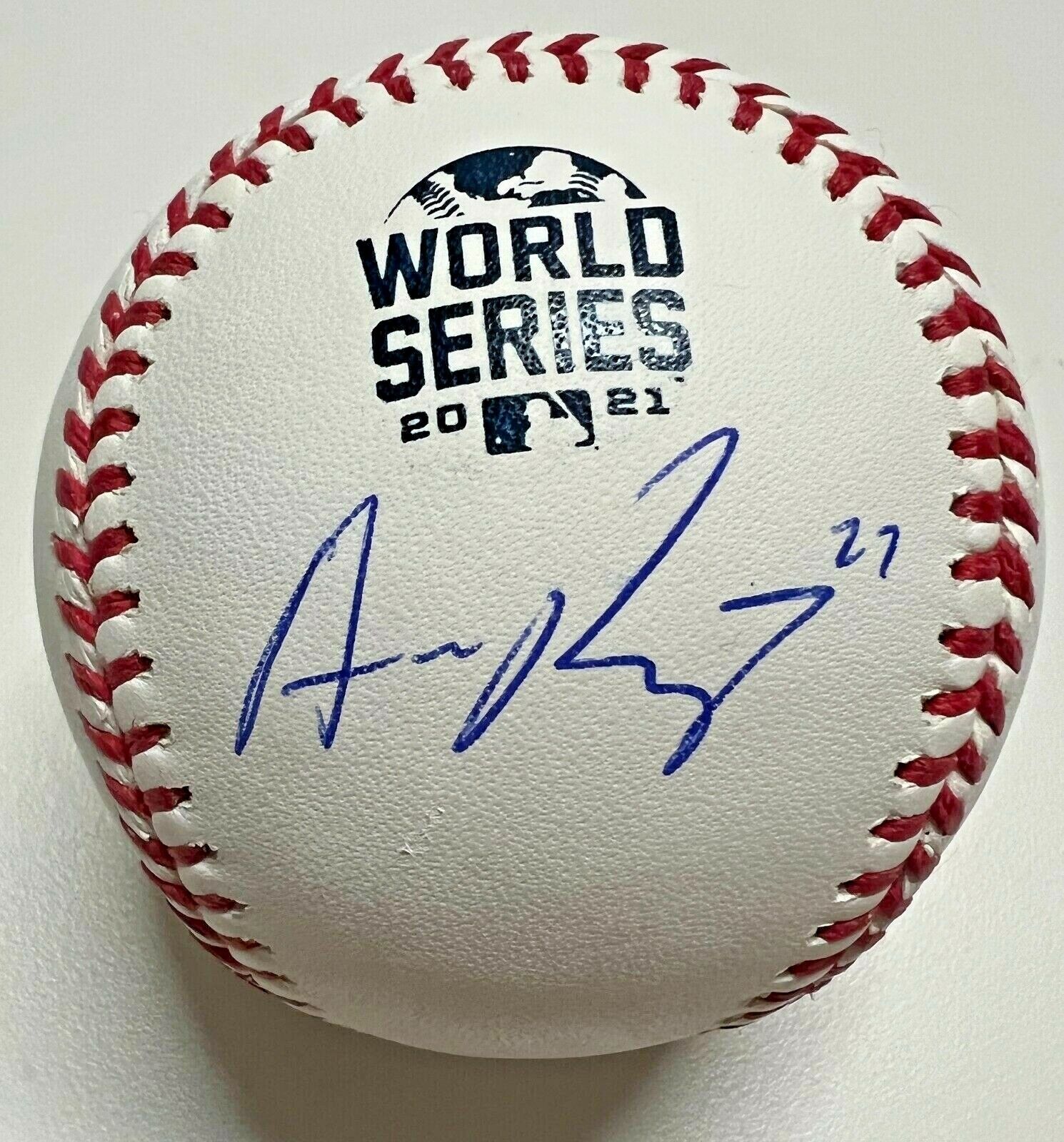 Braves Austin Riley Signed 2021 World Series MLB Baseball MLB Hologram Certified