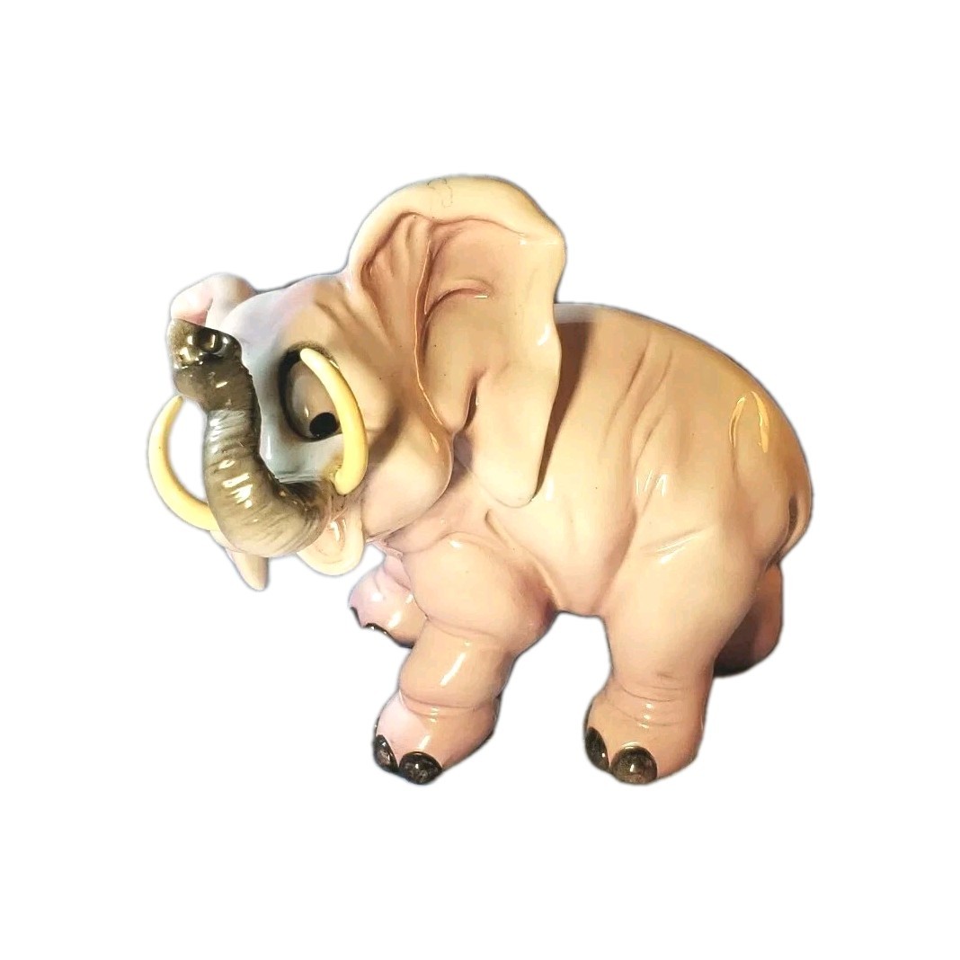 Guido Cacciapuoti Silvio Righetto Purple Elephant Figurine Italy Ceramic Guido Cacciapuoti Silvio Righetto Purple Elephant Figurine Italy Ceramic
