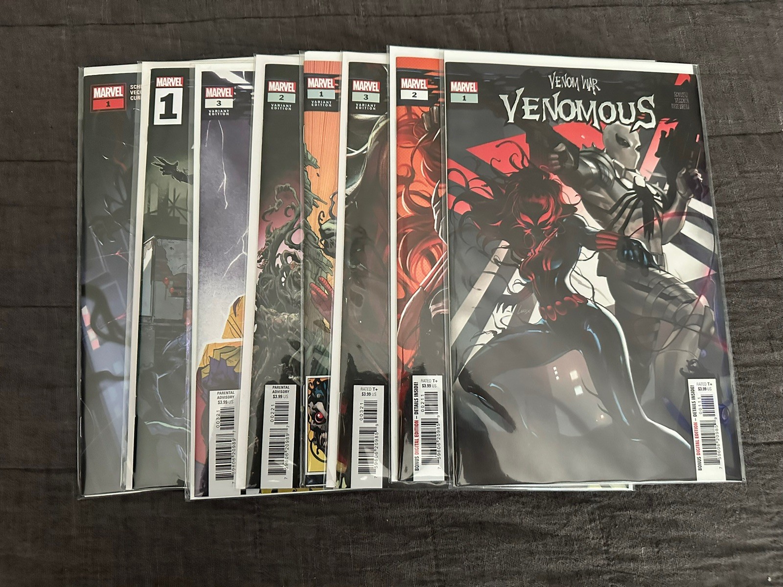 Venom War: Venomous & Zombiotes #1-3 + Black Widow Marvel Comics Full Set Venom War: Venomous & Zombiotes #1-3 + Black Widow Marvel Comics Full Set