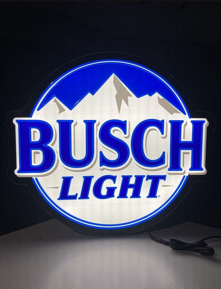 New Busch Light Beer LED Iconic Sign Not Neon Budweiser Man Cave Bar Bud