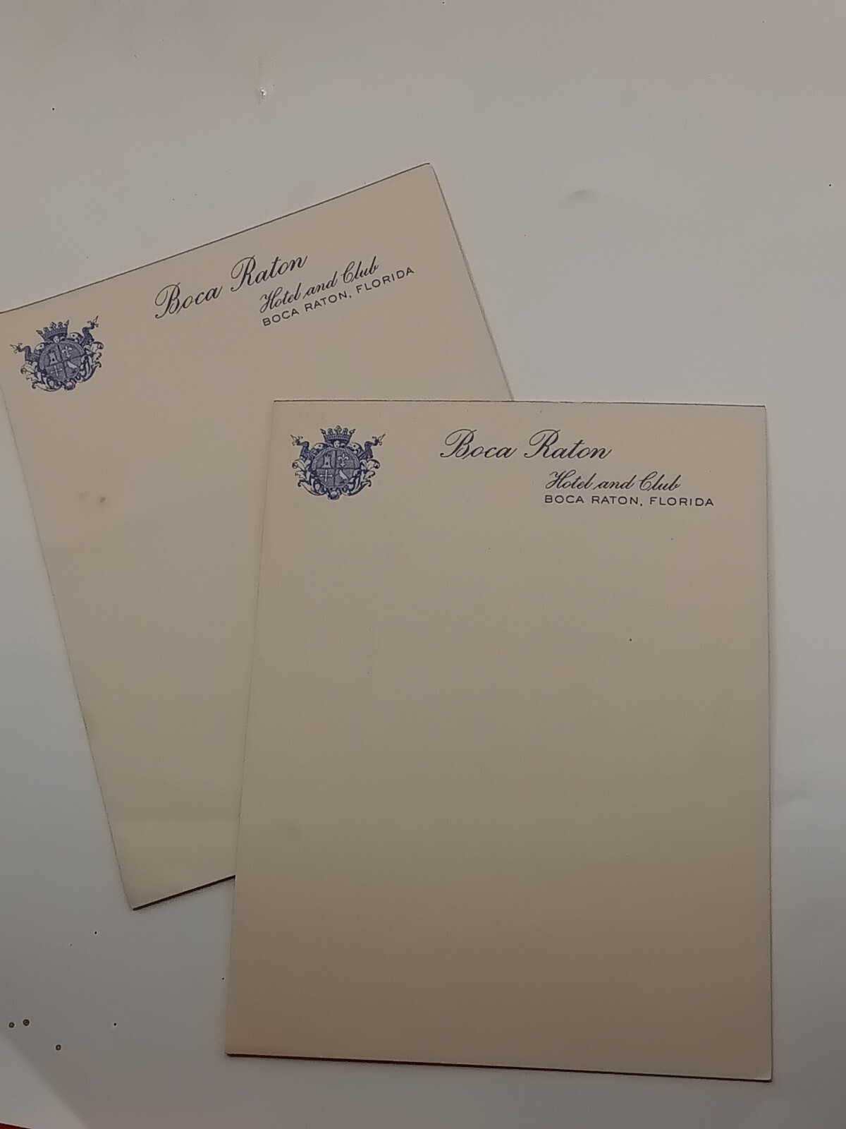 Vintage 1970s Boca Raton Hotel and Club Florida Stationery Paper Pad Lot Vintage 1970s Boca Raton Hotel and Club Florida Stationery Paper Pad Lot