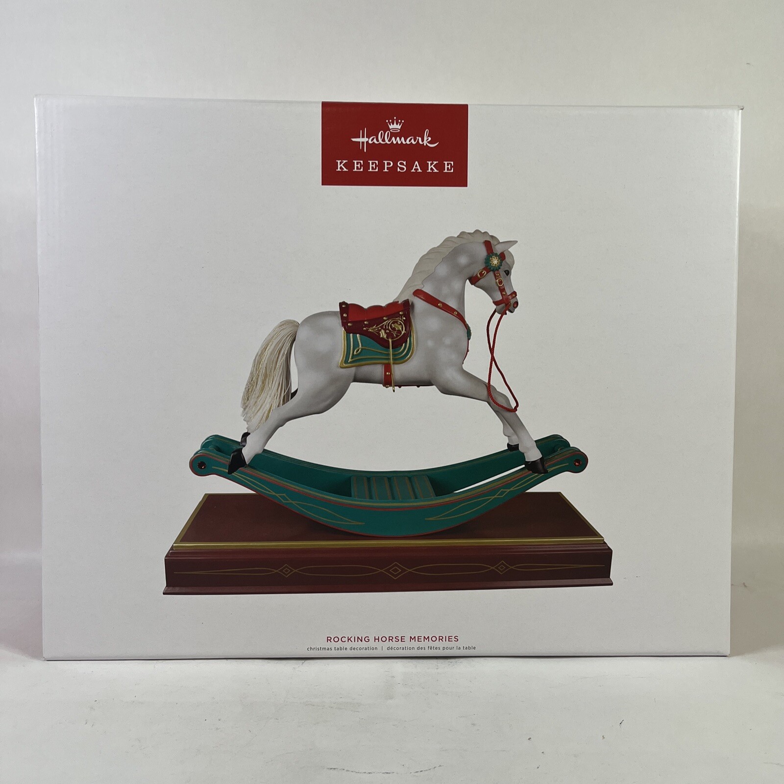 HALLMARK Large Rocking Horse Memories 2022 Christmas Table Decoration Motion HALLMARK Large Rocking Horse Memories 2022 Christmas Table Decoration Motion