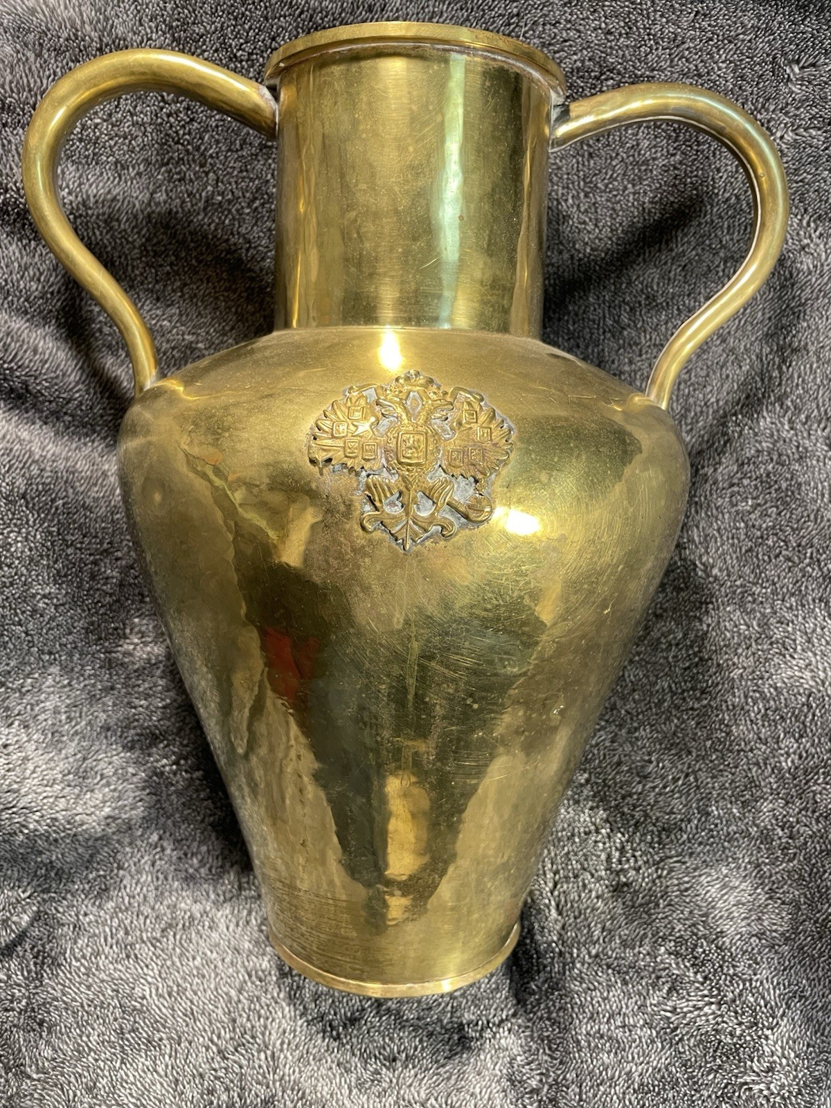 Antique Imperial Russian Gilded Amphora Vase Falcon Crest Brothers Shemarin Old Antique Imperial Russian Gilded Amphora Vase Falcon Crest Brothers Shemarin Old