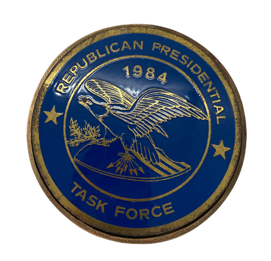Rare 1984 Republican Presidential Task Force Bronze Medal / Pin Large Heavy 11 Rare 1984 Republican Presidential Task Force Bronze Medal / Pin Large Heavy 11