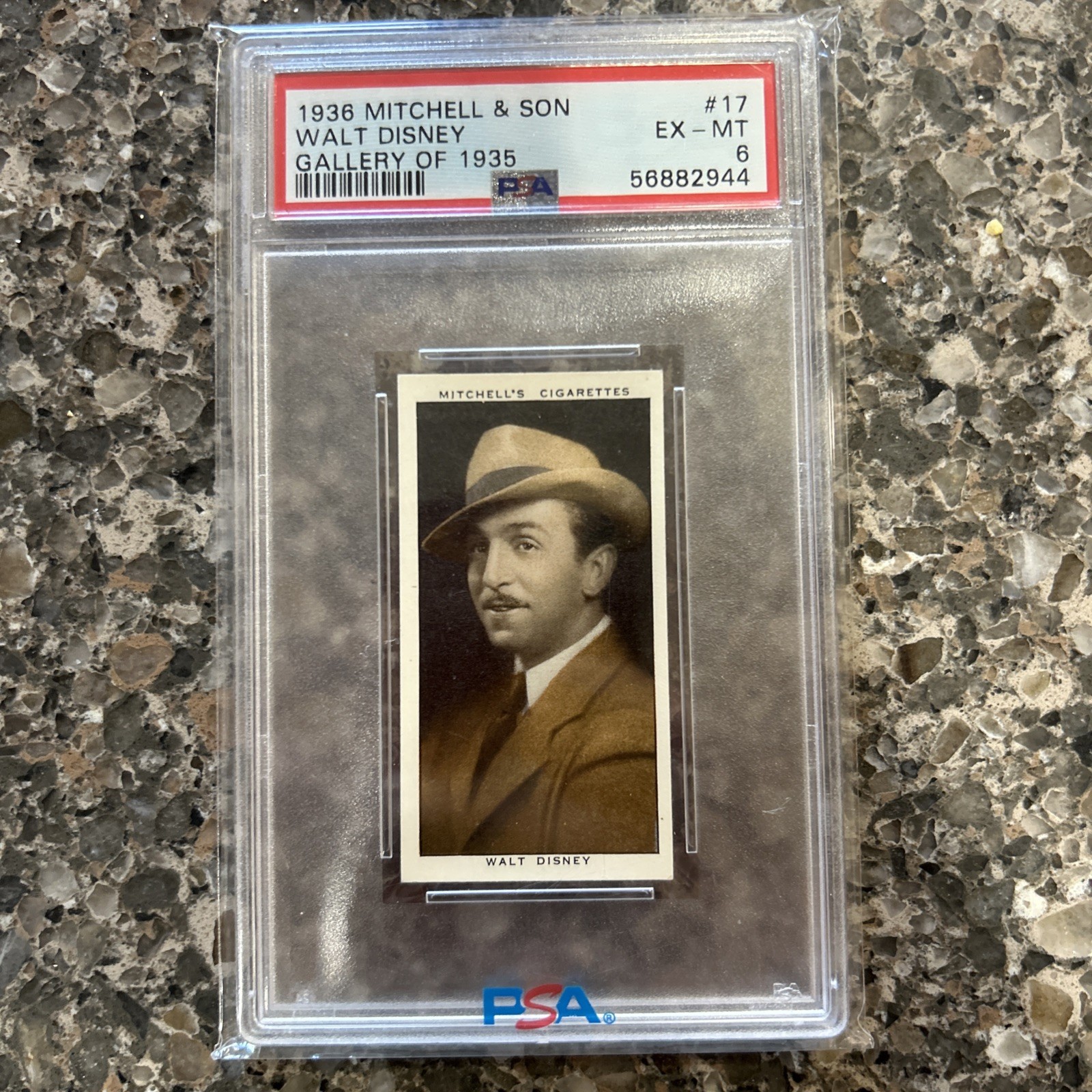 1936 Mitchell & Son Gallery Of 1935 Set-Break # 17 Walt Disney PSA 6 NM 1936 Mitchell & Son Gallery Of 1935 Set-Break # 17 Walt Disney PSA 6 NM