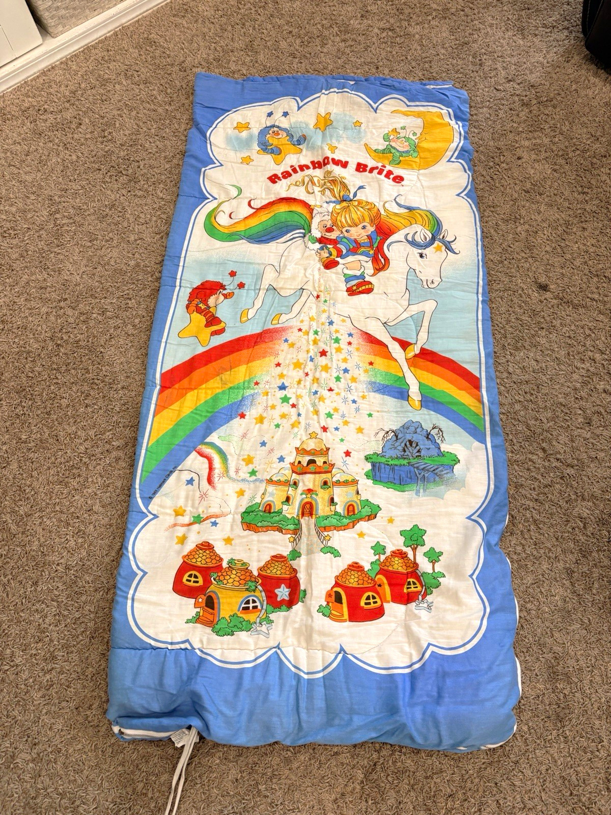 Vintage Rainbow Brite Sleeping Bag 1980s Size 5 Made USA Original Owner 1987