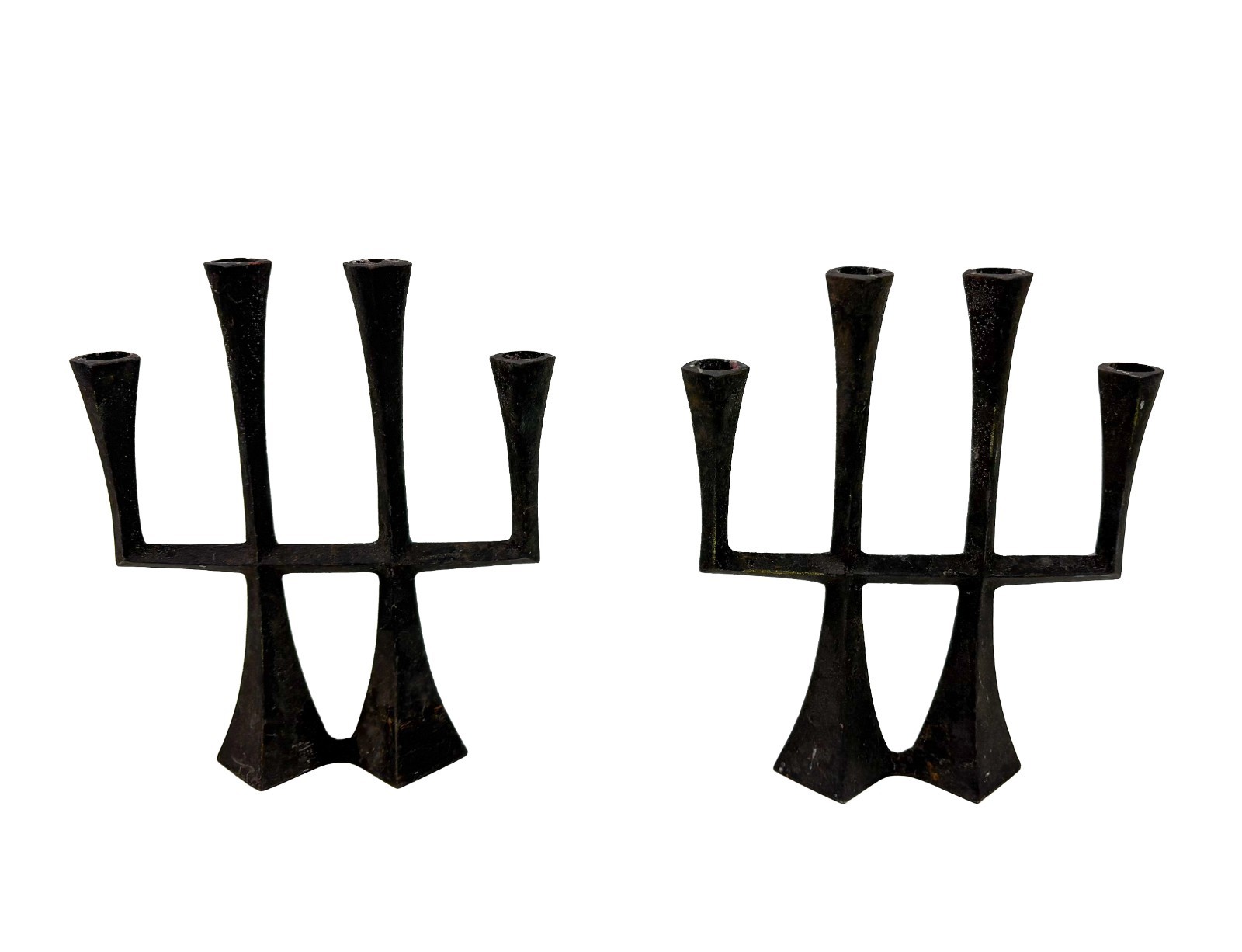 Vintage Pair 1950s/60s Cast Iron Dansk Candelabras attr Jens Quistgaard Denmark Vintage Pair 1950s/60s Cast Iron Dansk Candelabras attr Jens Quistgaard Denmark