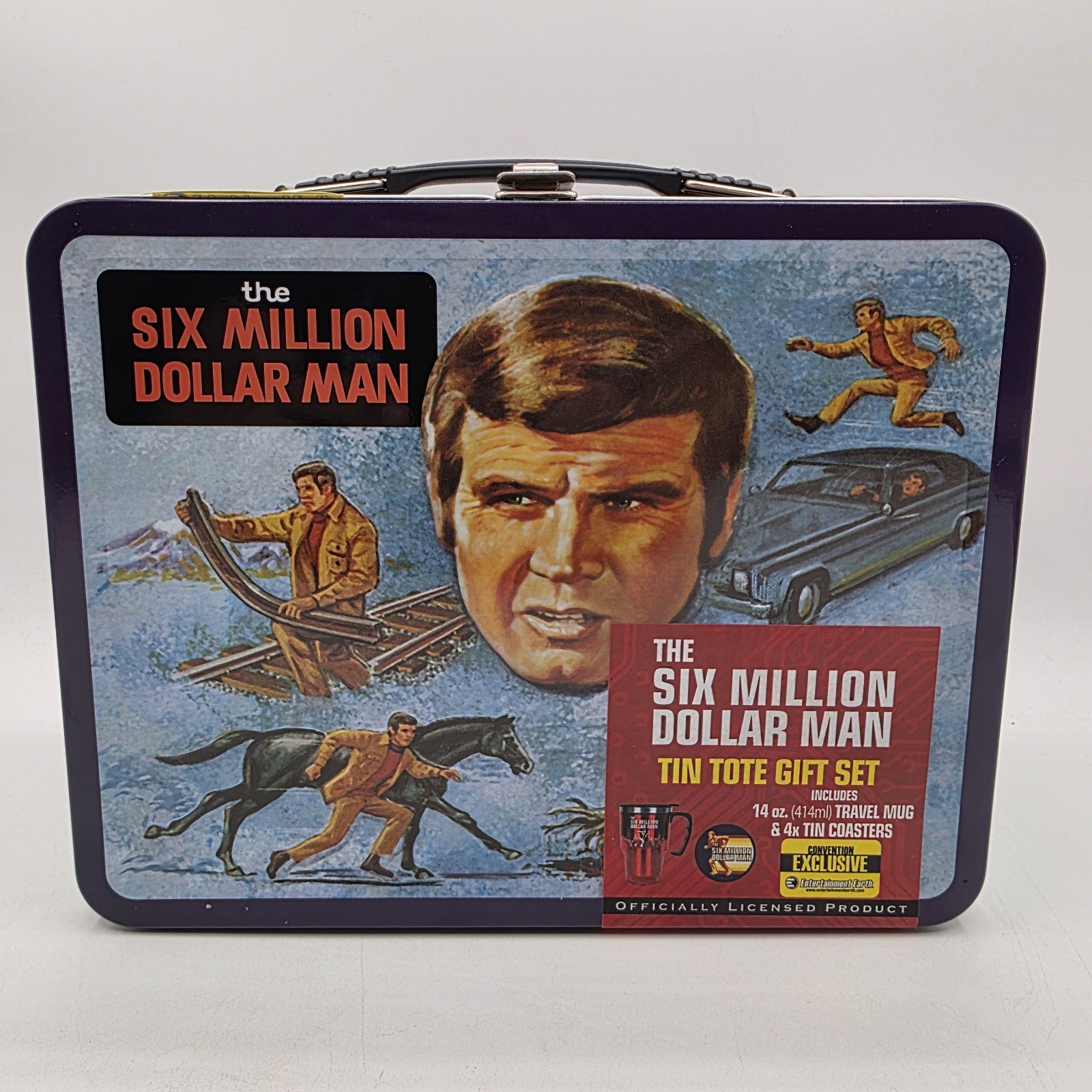 The Six Million Dollar Man Metal Lunch Box Bif Bang Tin Tote Giftset Exclusive The Six Million Dollar Man Metal Lunch Box Bif Bang Tin Tote Giftset Exclusive
