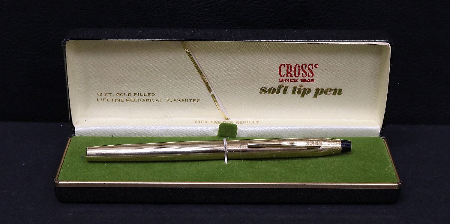 Cross VTG Soft Tip 12Kt Gold Filled Century Rollerball Pen Classic USA W/ Case