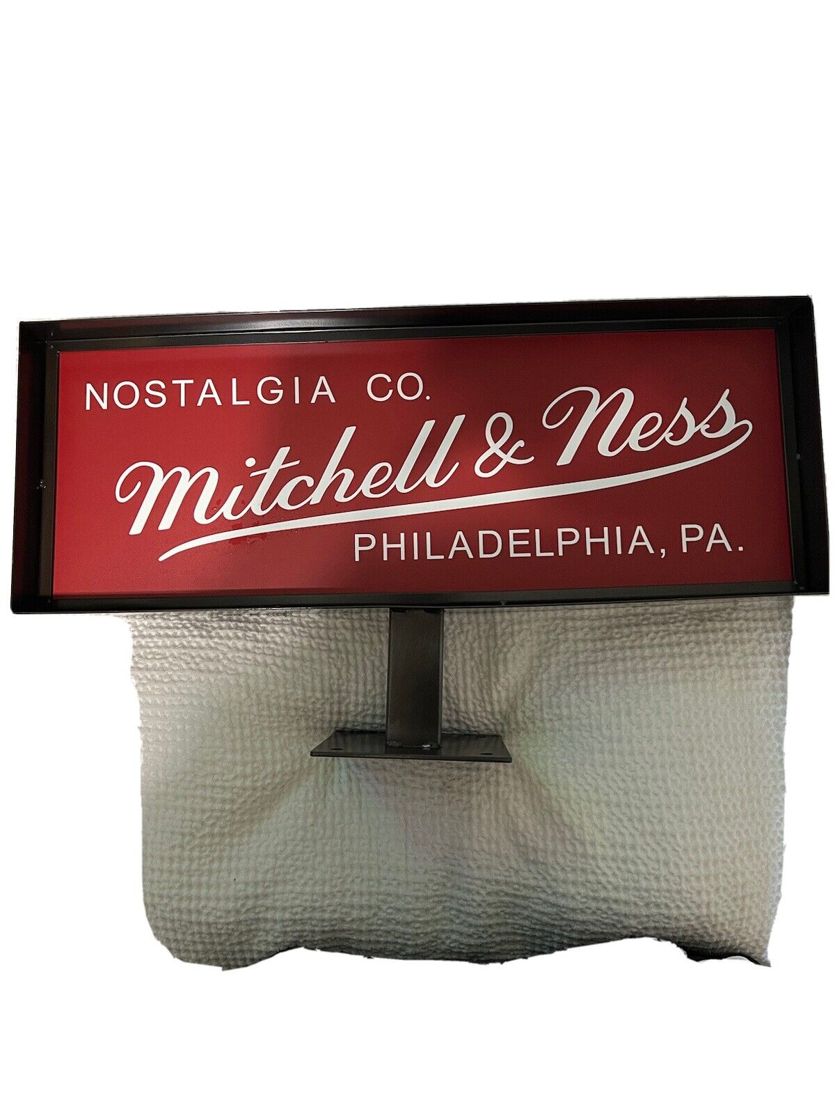 33” Mitchell Ness Display Sign. Can Come With Top Piece, Doesn’t Have Bot. Base