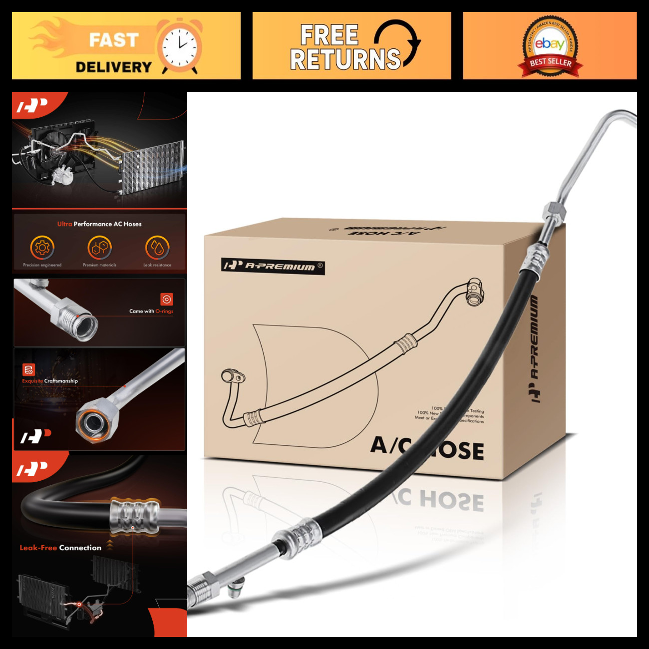 A-Premium A/C Discharge Line Hose Assembly Compatible with Ford