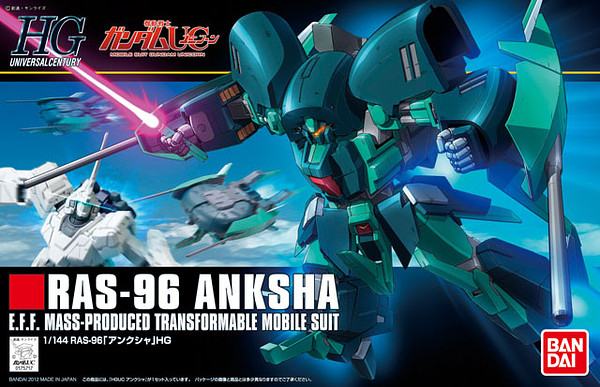 Bandai Hobby Gundam Unicorn HGUC #141 RAS-96 Anksha HG 1/144 Model Kit USA Bandai Hobby Gundam Unicorn HGUC #141 RAS-96 Anksha HG 1/144 Model Kit USA