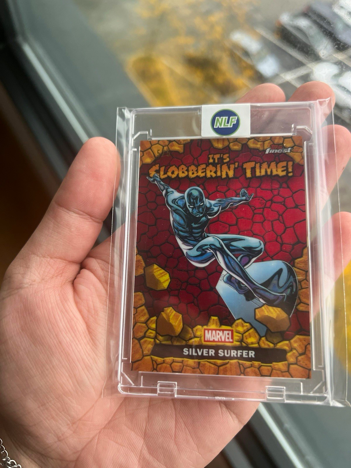 2026 Topps Finest Fantastic Four Silver Surfer CT-18 Clobberin\' Time Red /5