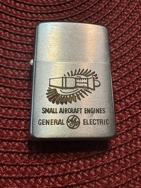 Vintage 1950s Zippo Lighter General Electric GE Small Aircraft Engines Vintage 1950s Zippo Lighter General Electric GE Small Aircraft Engines