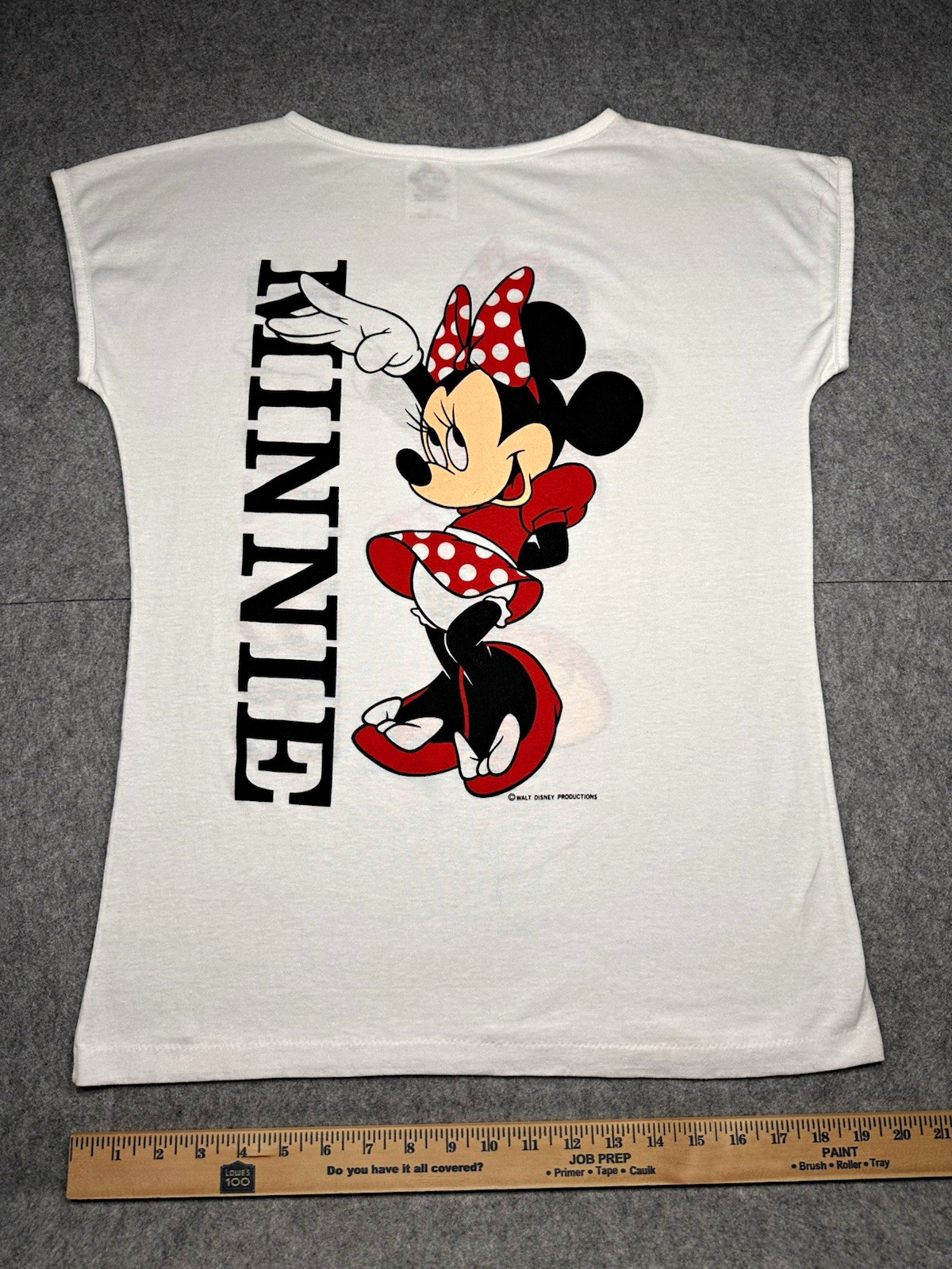 Rare True Vintage Grail Walt Disney Productions Minnie Mouse Mirror Tee 75’-85’ Rare True Vintage Grail Walt Disney Productions Minnie Mouse Mirror Tee 75’-85’