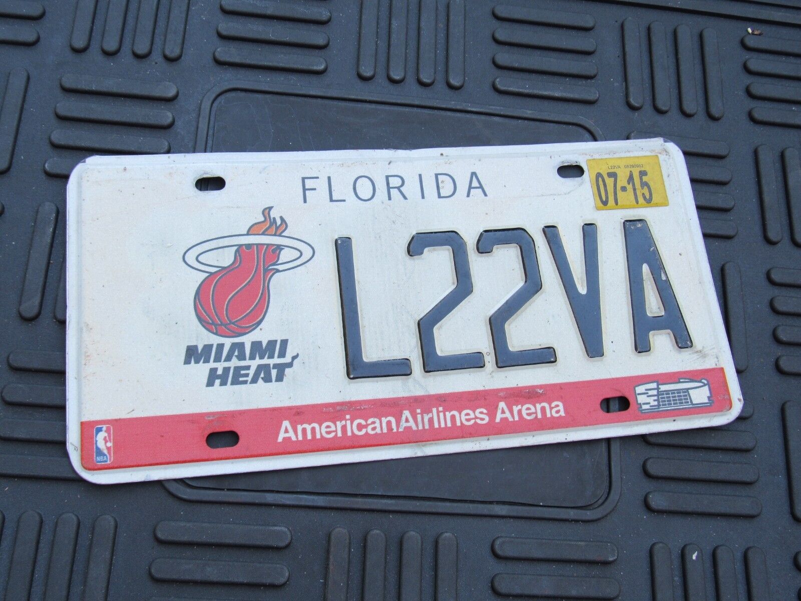 2015 Florida Miami Heat License Plate