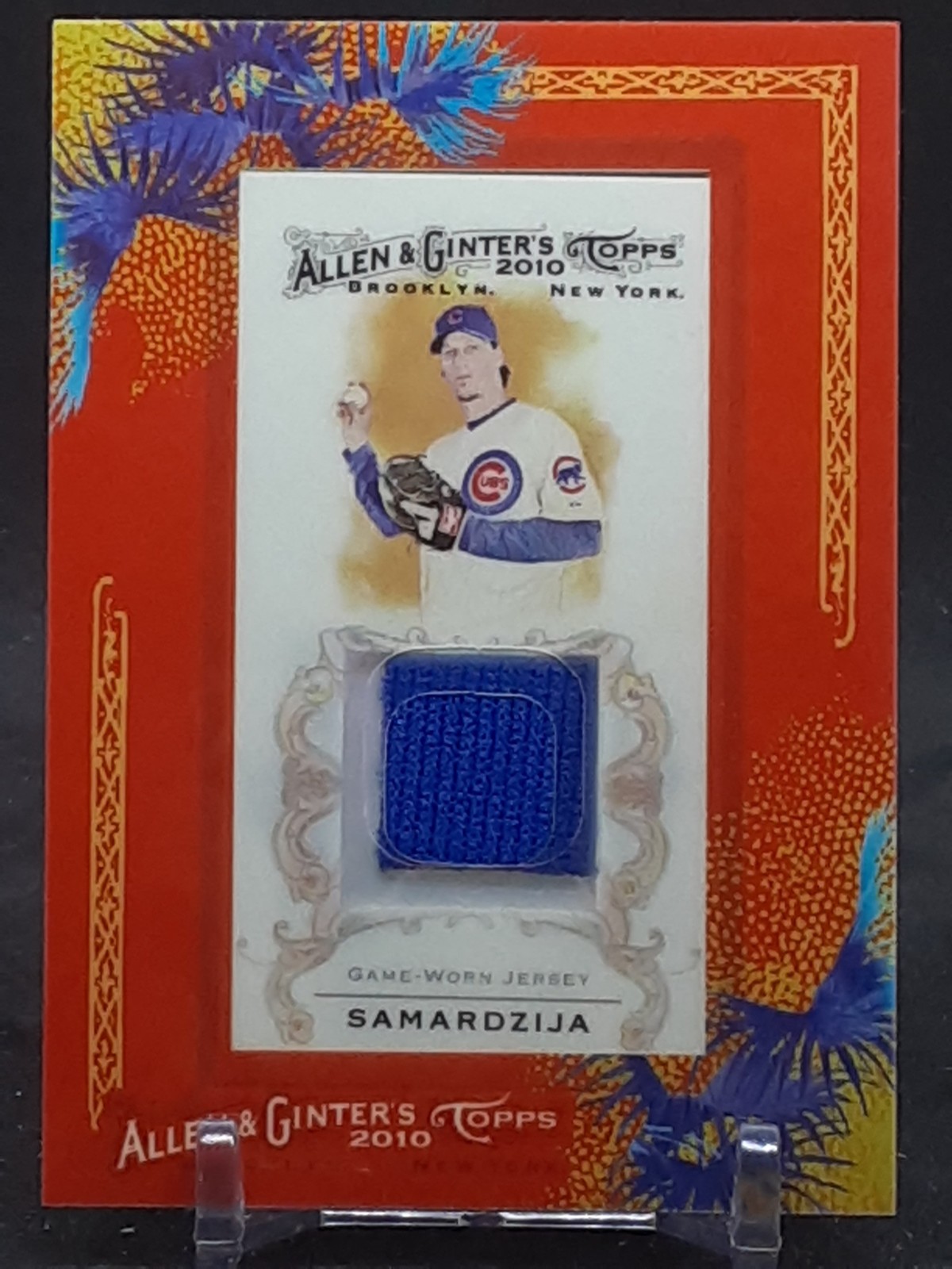 JEFF SAMARDZIJA 2010 TOPPS ALLEN & GINTER GAME WORN JERSEY CUBS HY6 JEFF SAMARDZIJA 2010 TOPPS ALLEN & GINTER GAME WORN JERSEY CUBS HY6