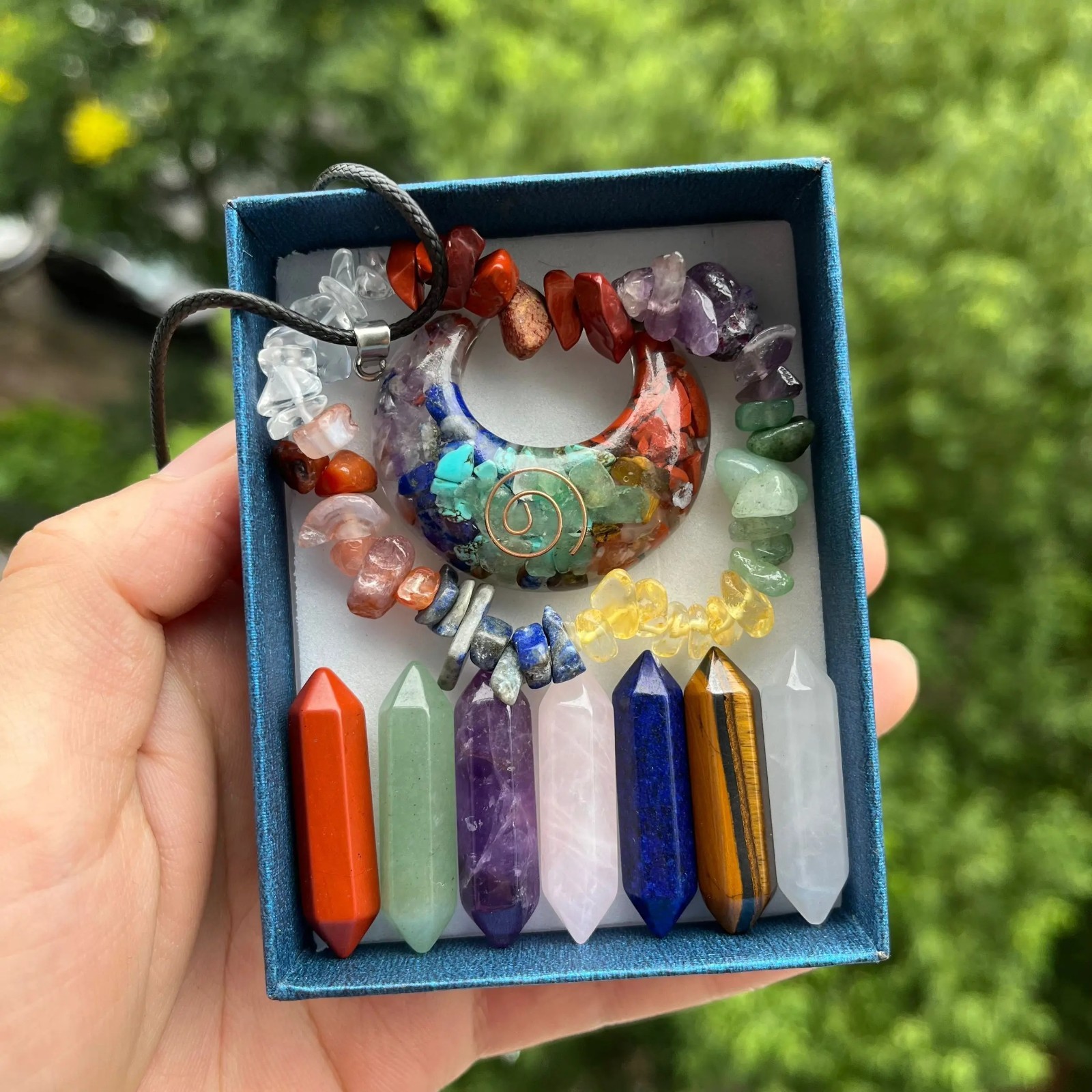 9pcs Pointed Quartz Crystal,Chakra Healing Stones And Crystals Set,Hexagon Rose 9pcs Pointed Quartz Crystal,Chakra Healing Stones And Crystals Set,Hexagon Rose