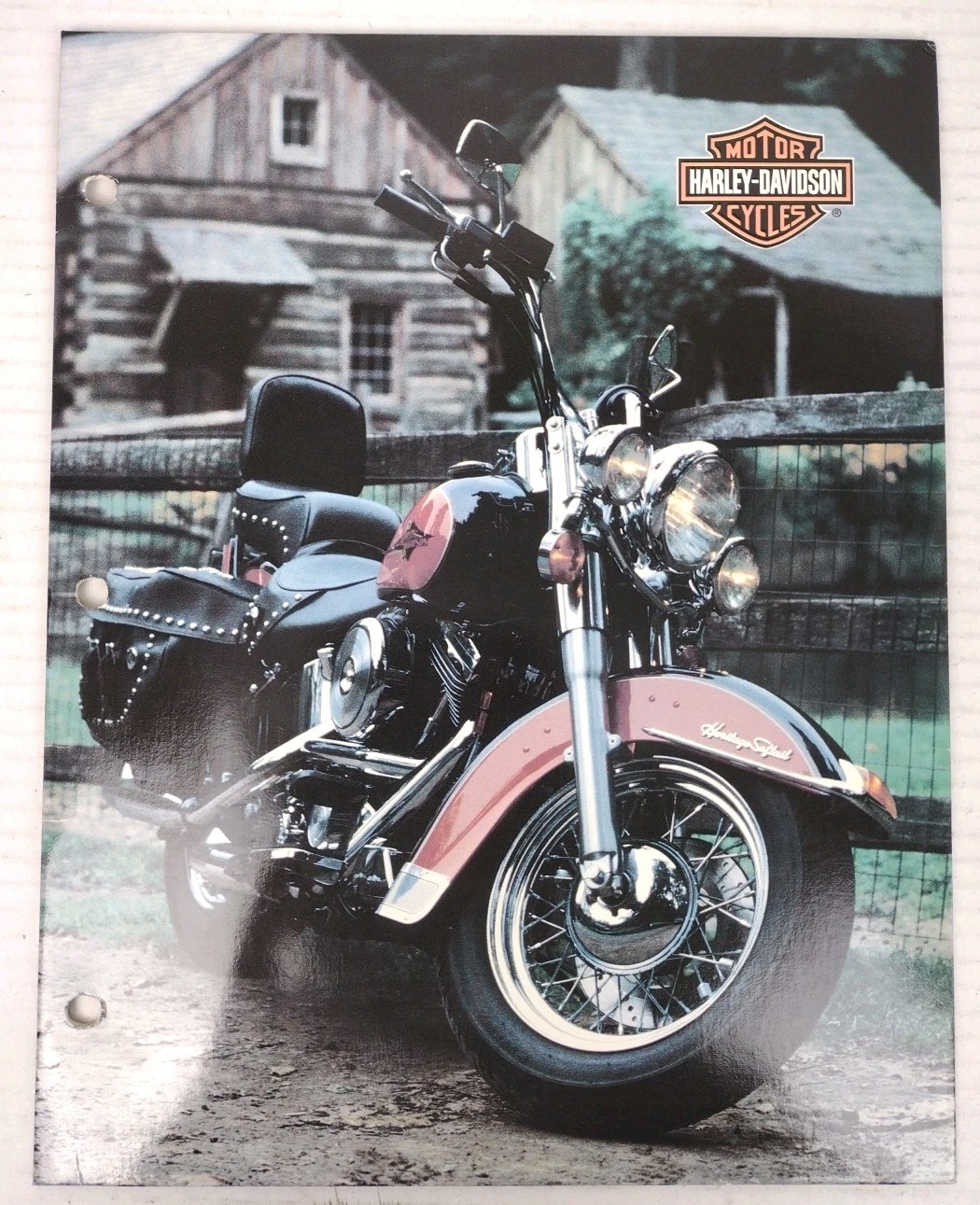 VTG 1994 Y2K Mead Portfolio Folder HARLEY DAVIDSON Motorcycle HERITAGE SOFTAIL VTG 1994 Y2K Mead Portfolio Folder HARLEY DAVIDSON Motorcycle HERITAGE SOFTAIL