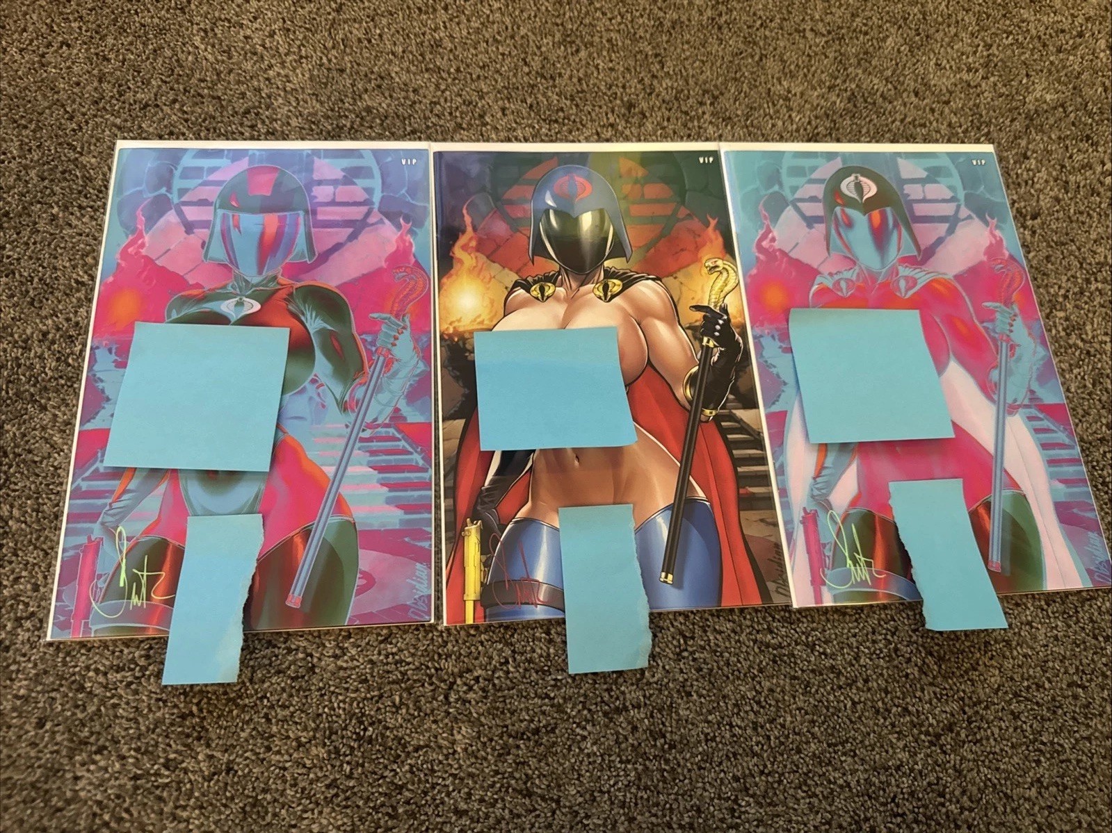 Extinction Highway #1 G.I. Joe Cobra Commander Full Nude Set Of 3 Signed Surter Extinction Highway #1 G.I. Joe Cobra Commander Full Nude Set Of 3 Signed Surter