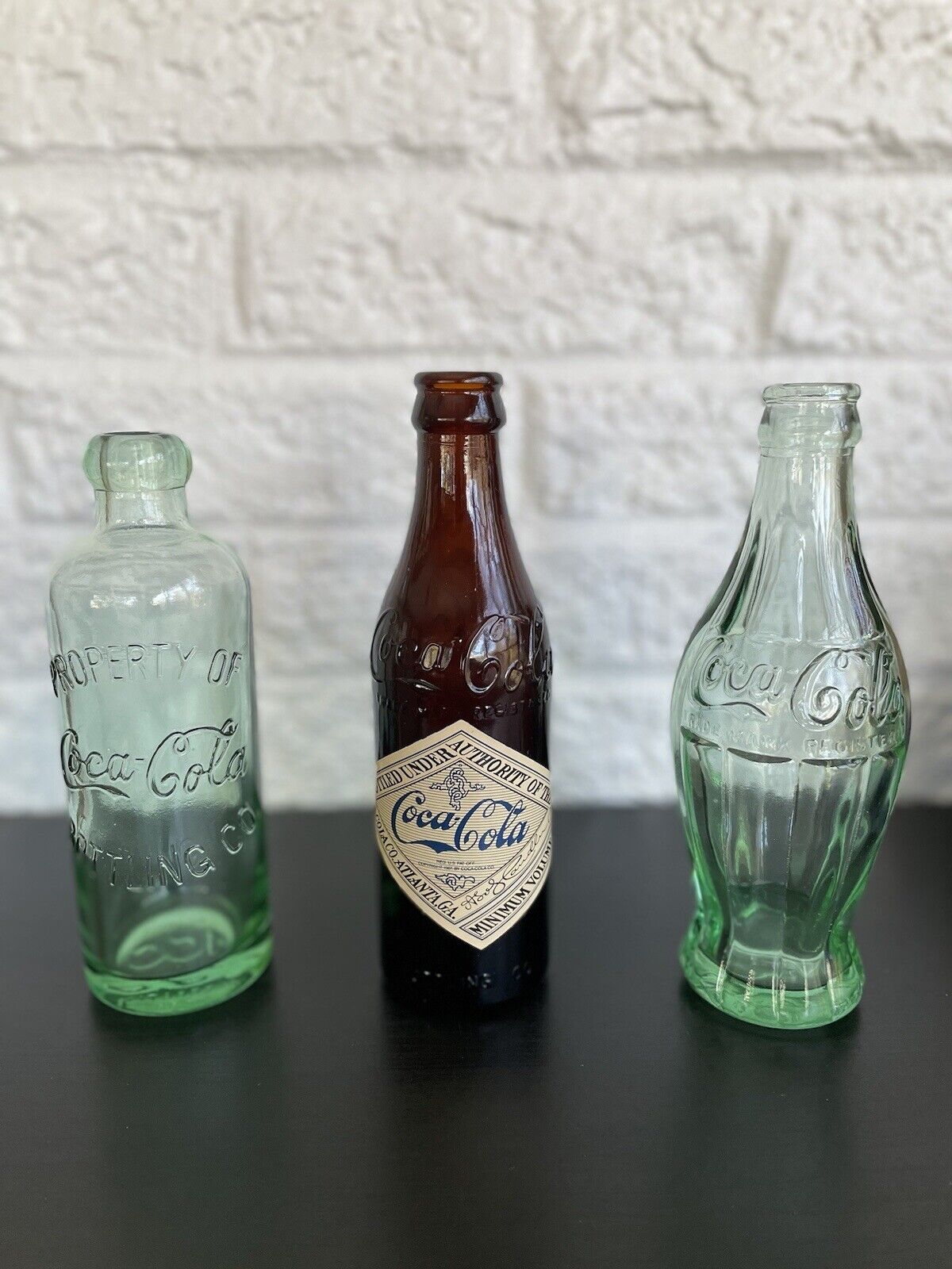1899, 1900, & 1915 Coca-Cola Bottles. 100 Centennial Celebration 1986
