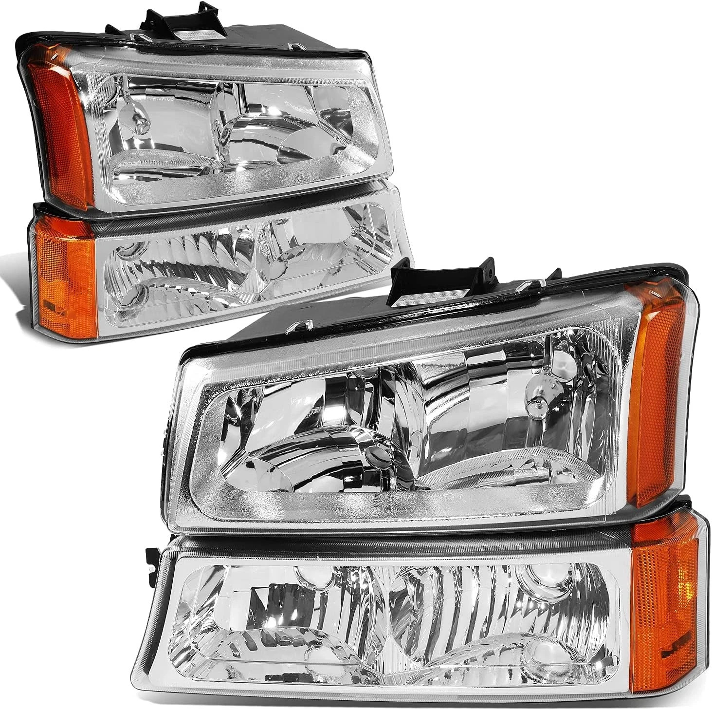 DNA MOTORING Pair Headlight Assembly Compatible with 2003-2006 Chevy Silverado DNA MOTORING Pair Headlight Assembly Compatible with 2003-2006 Chevy Silverado