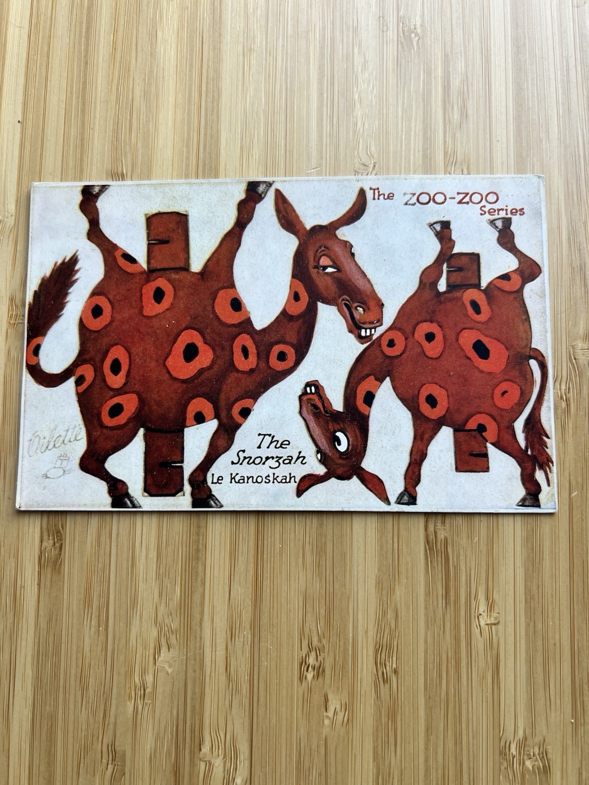 Raphael Tuck The Zoo-Zoo Series The Snorzah Le Kanoskah Cut-Out Postcard Raphael Tuck The Zoo-Zoo Series The Snorzah Le Kanoskah Cut-Out Postcard