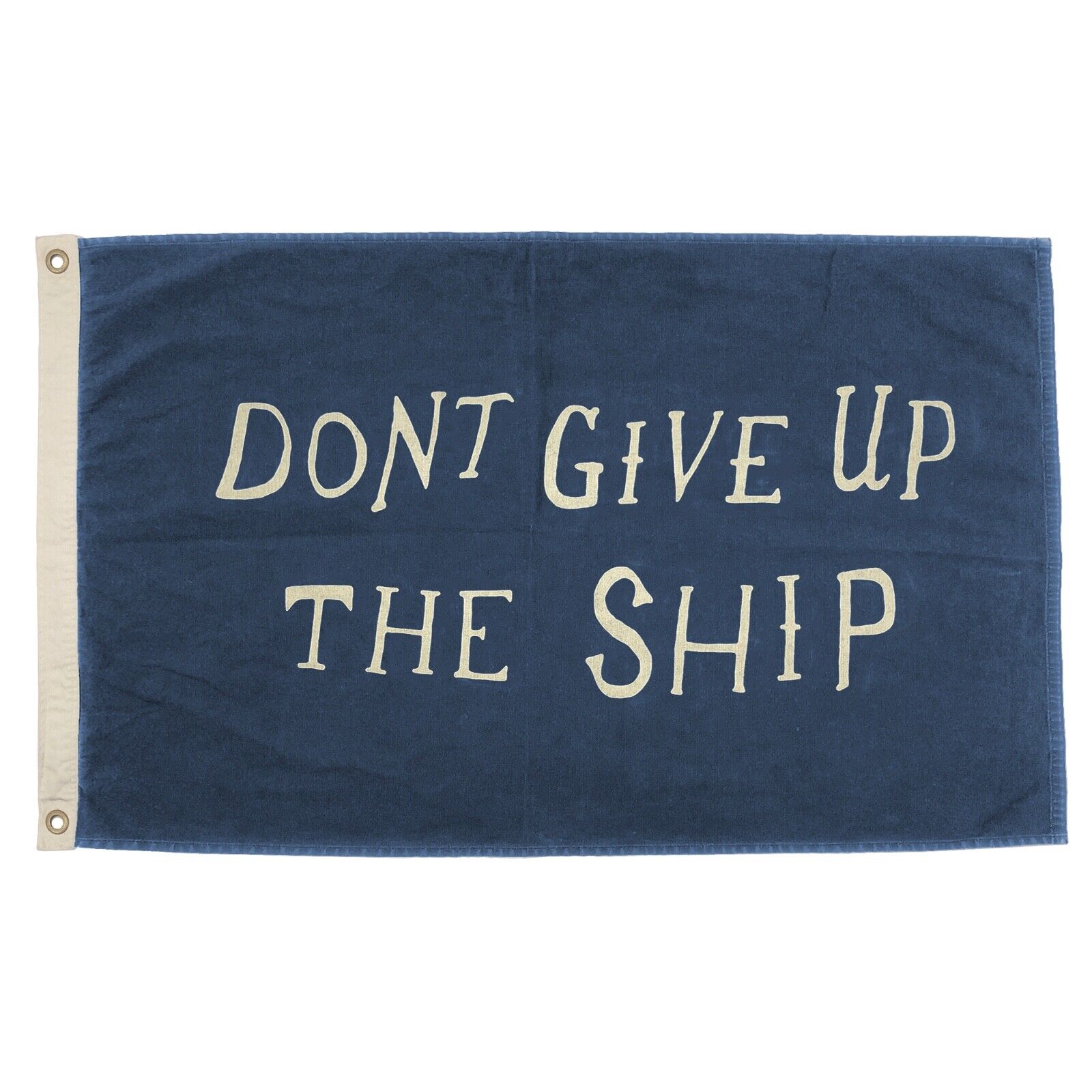 Stone Washed 100% Cotton Flag Don't Give Up the Ship American Nautical Distress