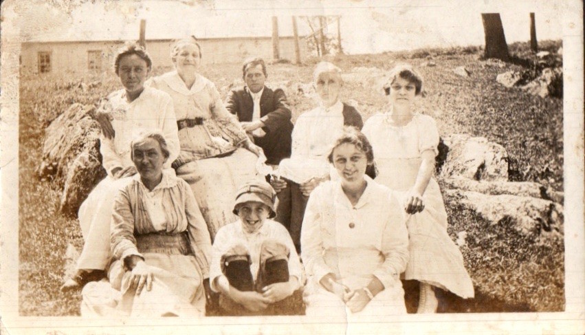 Vintage Antique Sepia Photograph Group Portrait United States