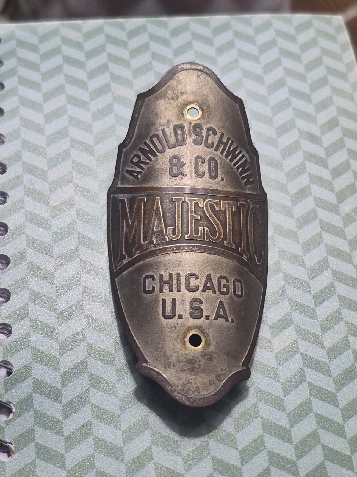 Vintage Prewar Postwar Majestic Schwinn Bicycle Head Badge Autocycle Whizzer Dx Vintage Prewar Postwar Majestic Schwinn Bicycle Head Badge Autocycle Whizzer Dx