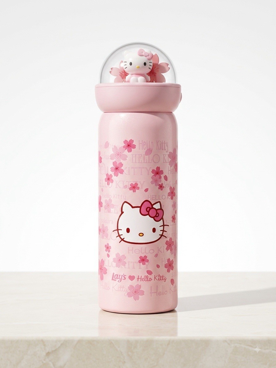 Sanrio Hello Kitty Pink Stainless Steel Water Bottle | Holds 11 Ounces Sanrio Hello Kitty Pink Stainless Steel Water Bottle | Holds 11 Ounces
