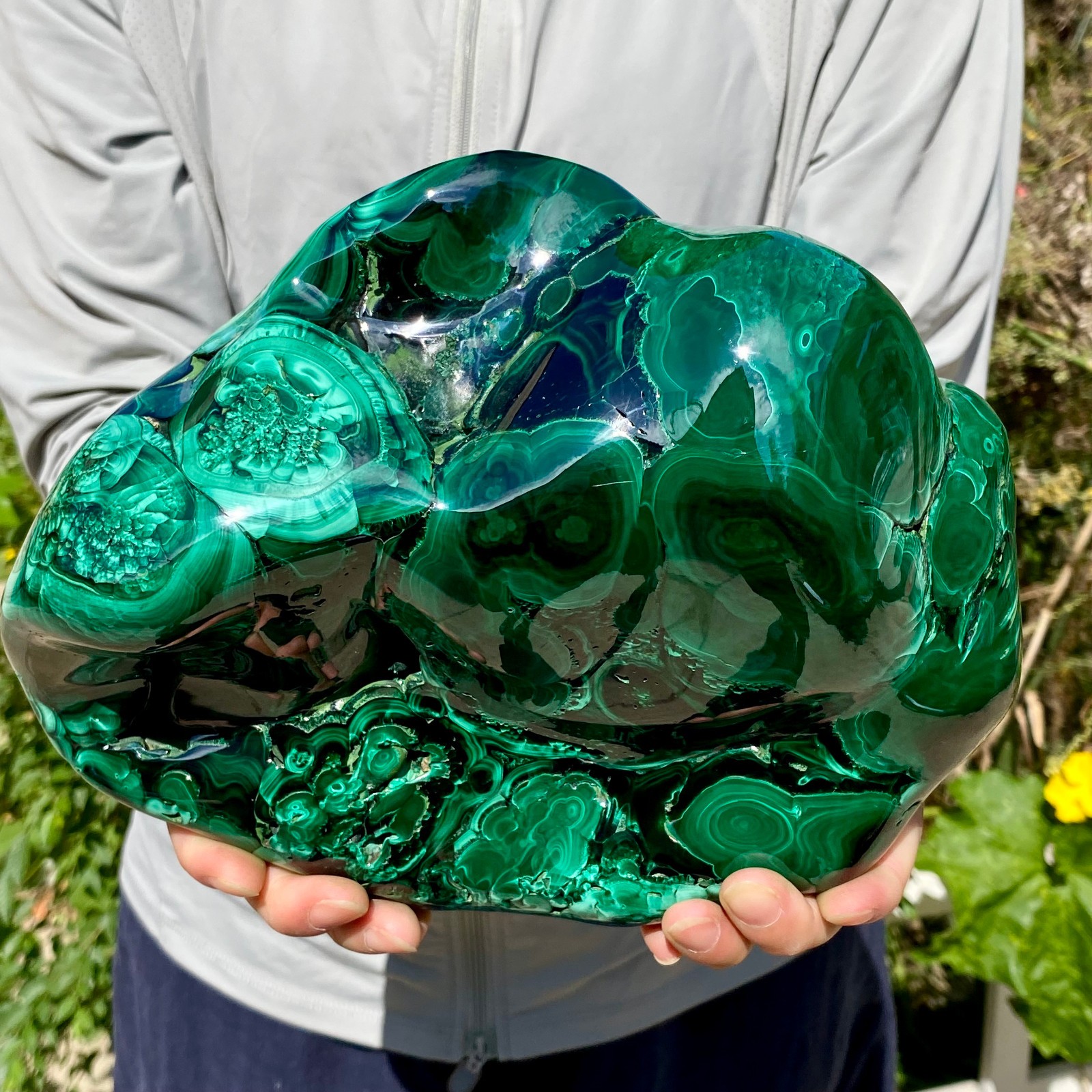 12.54LB TOP Natural Malachite crystal quartz Mineral specimen Reiki gem