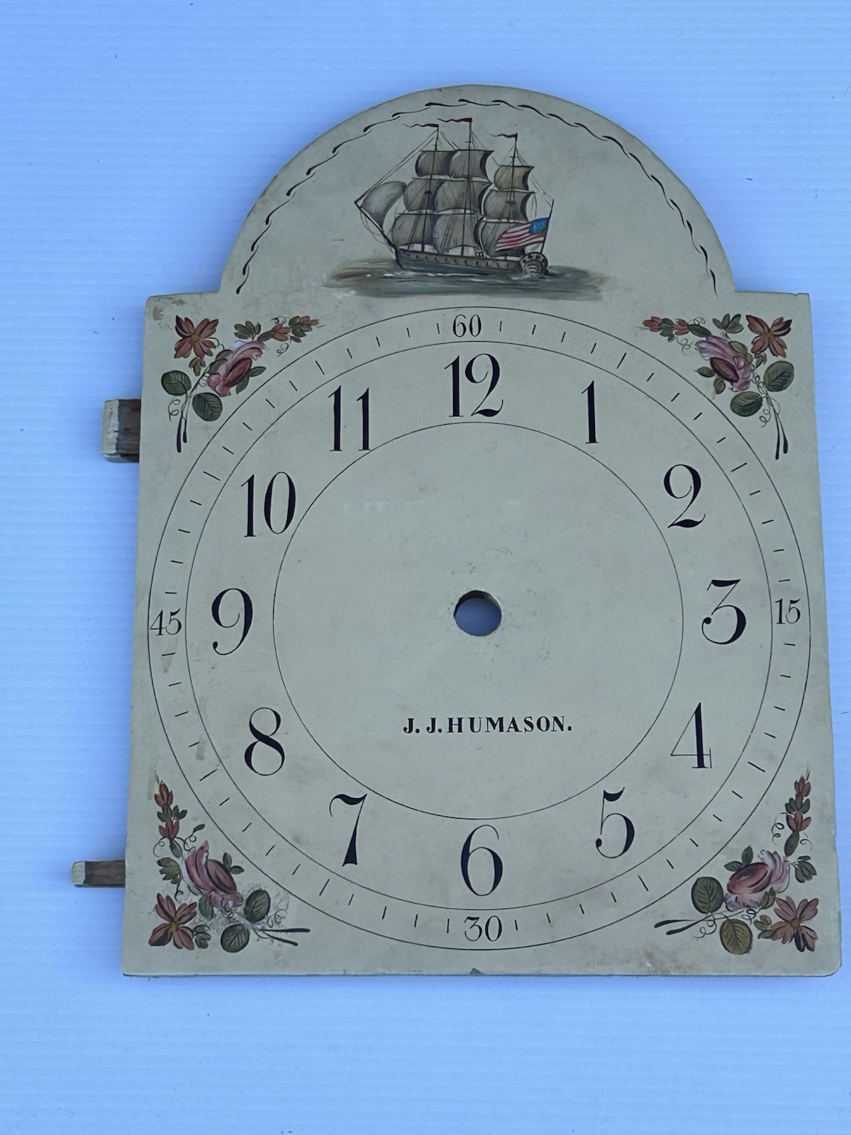 Early Antique Tall Case Clock Painted Wood Dial Grandfather Part Early Antique Tall Case Clock Painted Wood Dial Grandfather Part